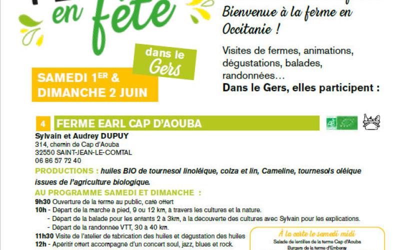 PRINTEMPS À LA FERME EARL CAP D'AOUBA