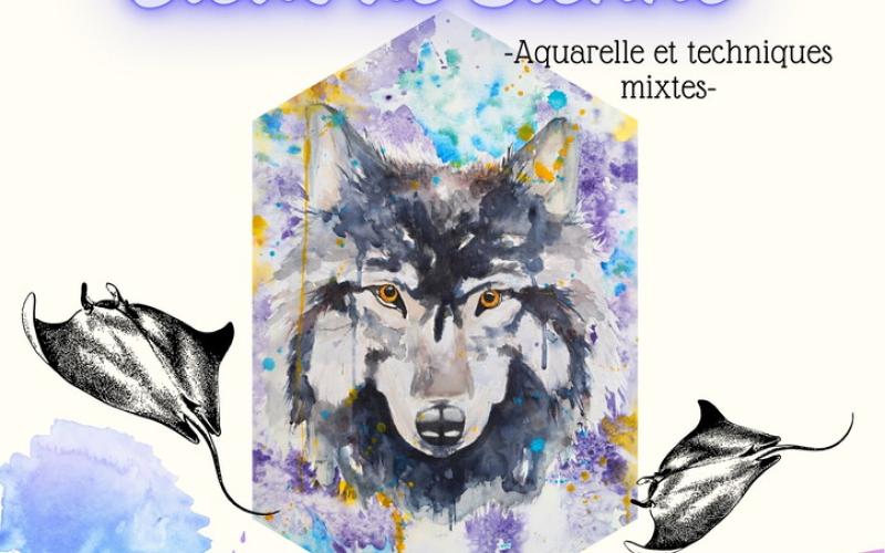 EXPOSITION AQUARELLES ET TECHNIQUES MIXTES BLEUS DE SIENNE