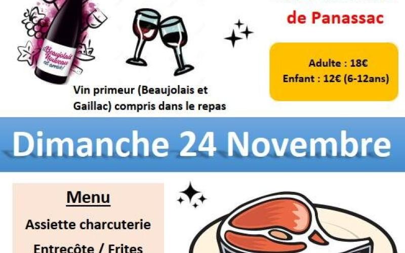 REPAS ENTRECOTE À PANASSAC